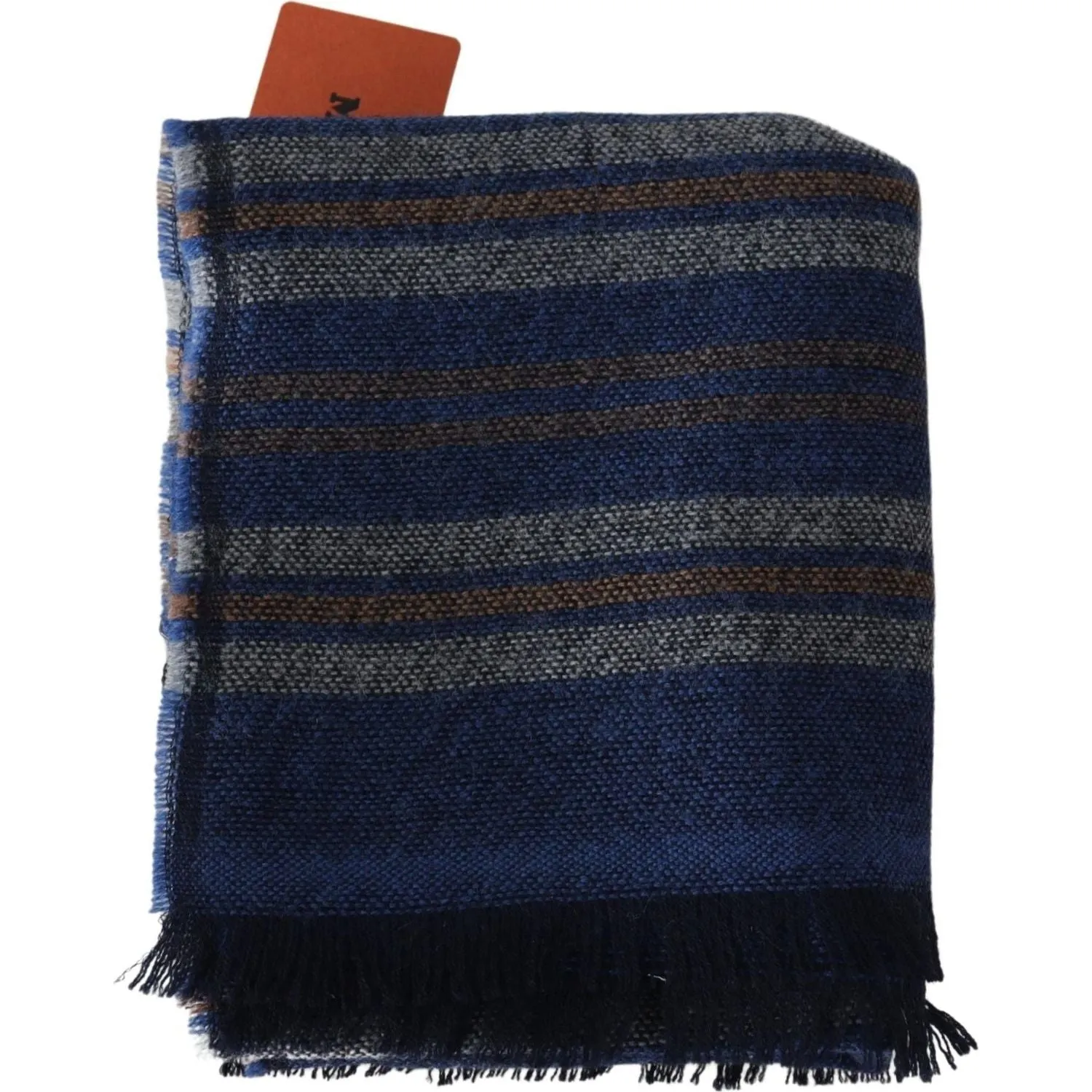 Missoni Chic Multicolor Wool Scarf Unisex Fringed Design