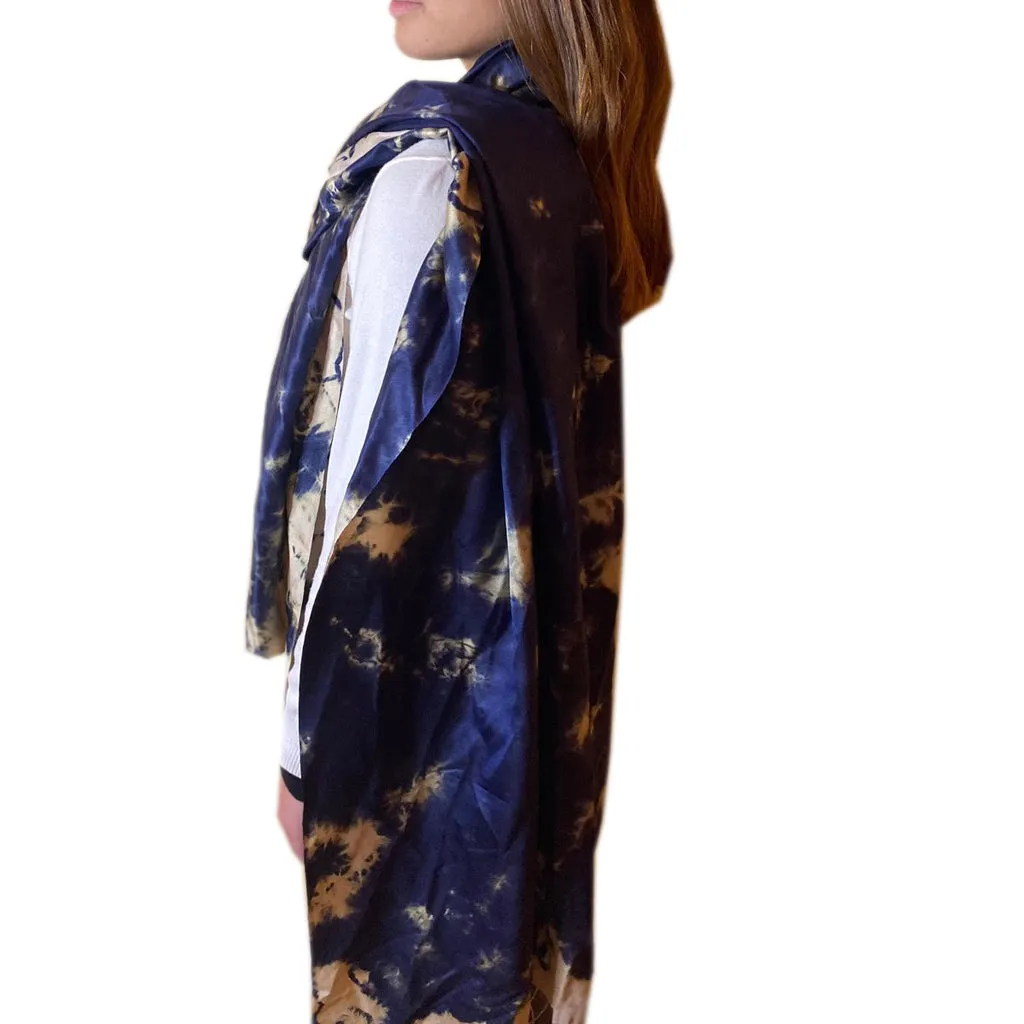 Mumbai Midnight Silk Scarf