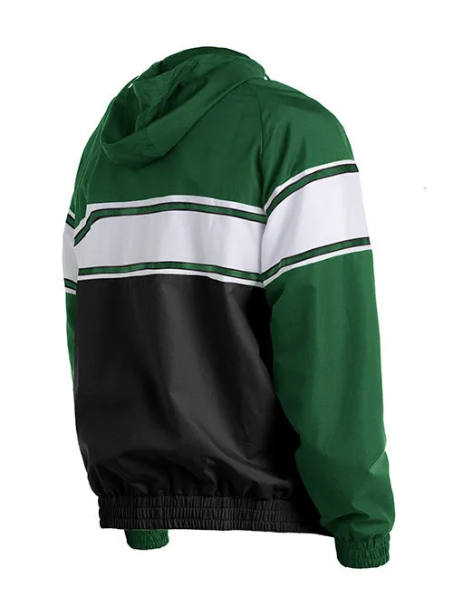 New Era Green & Black Milwaukee Bucks 1/4 Zip Hooded Sweatshirt