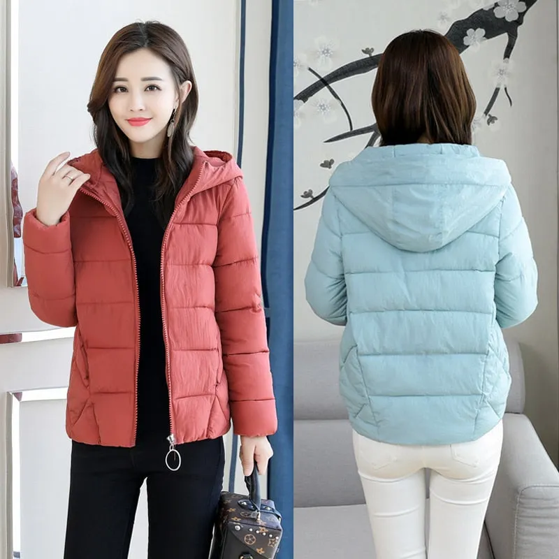 New Fashion Cotton Hooded Parkas Jacket