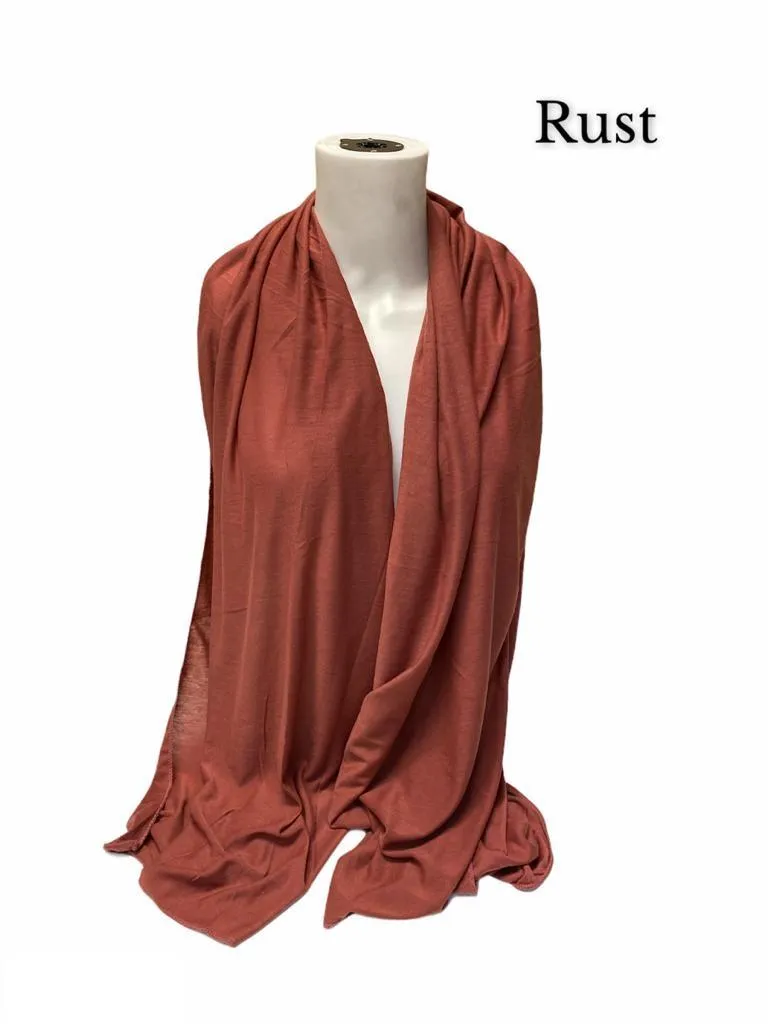 New Women Top Quality Big Large Plain Jersey Hijab Scarf Shawl Wrap Stretchy Uk seller