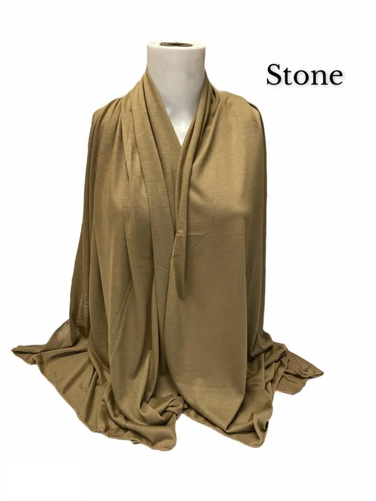 New Women Top Quality Big Large Plain Jersey Hijab Scarf Shawl Wrap Stretchy Uk seller