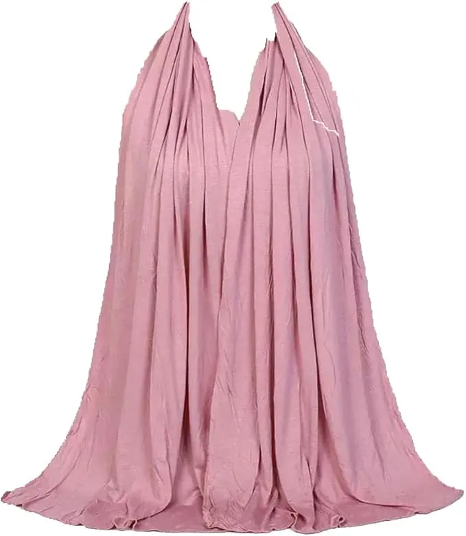 New Women Top Quality Big Large Plain Jersey Hijab Scarf Shawl Wrap Stretchy Uk seller