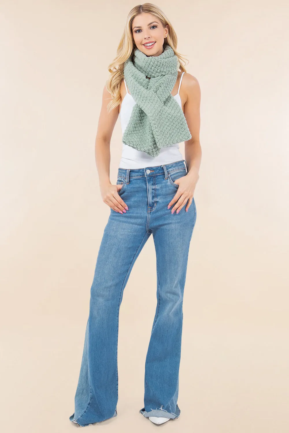 OA-4274 solid faux fur scarf