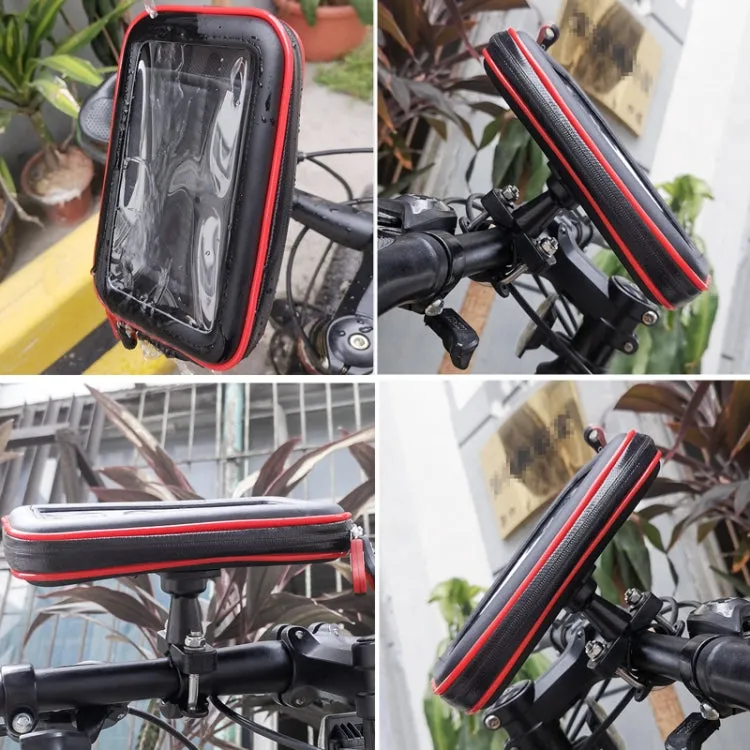 OKD Motorcycle Bicycle Touch Screen Waterproof Mobile Phone Bag Bracket M(Upgrade U-shaped Base)