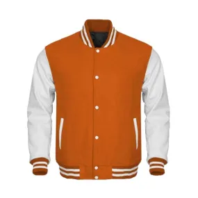 Orange kids Varsity Jacket