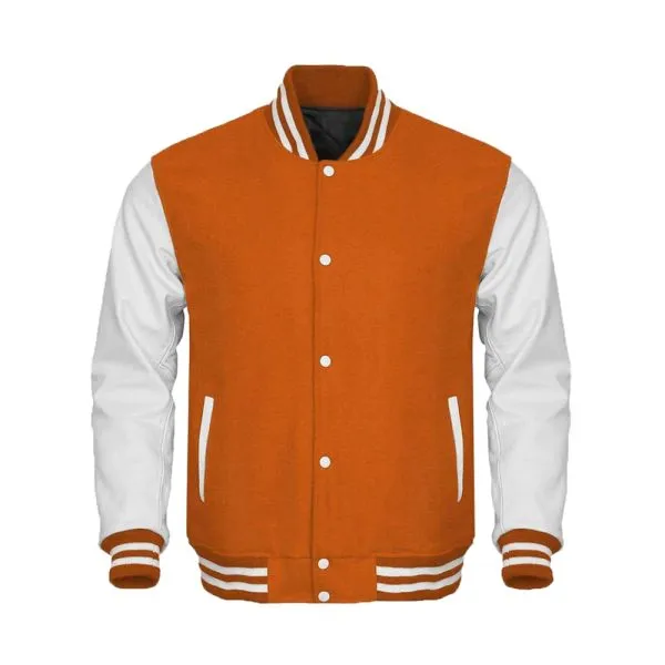 Orange kids Varsity Jacket