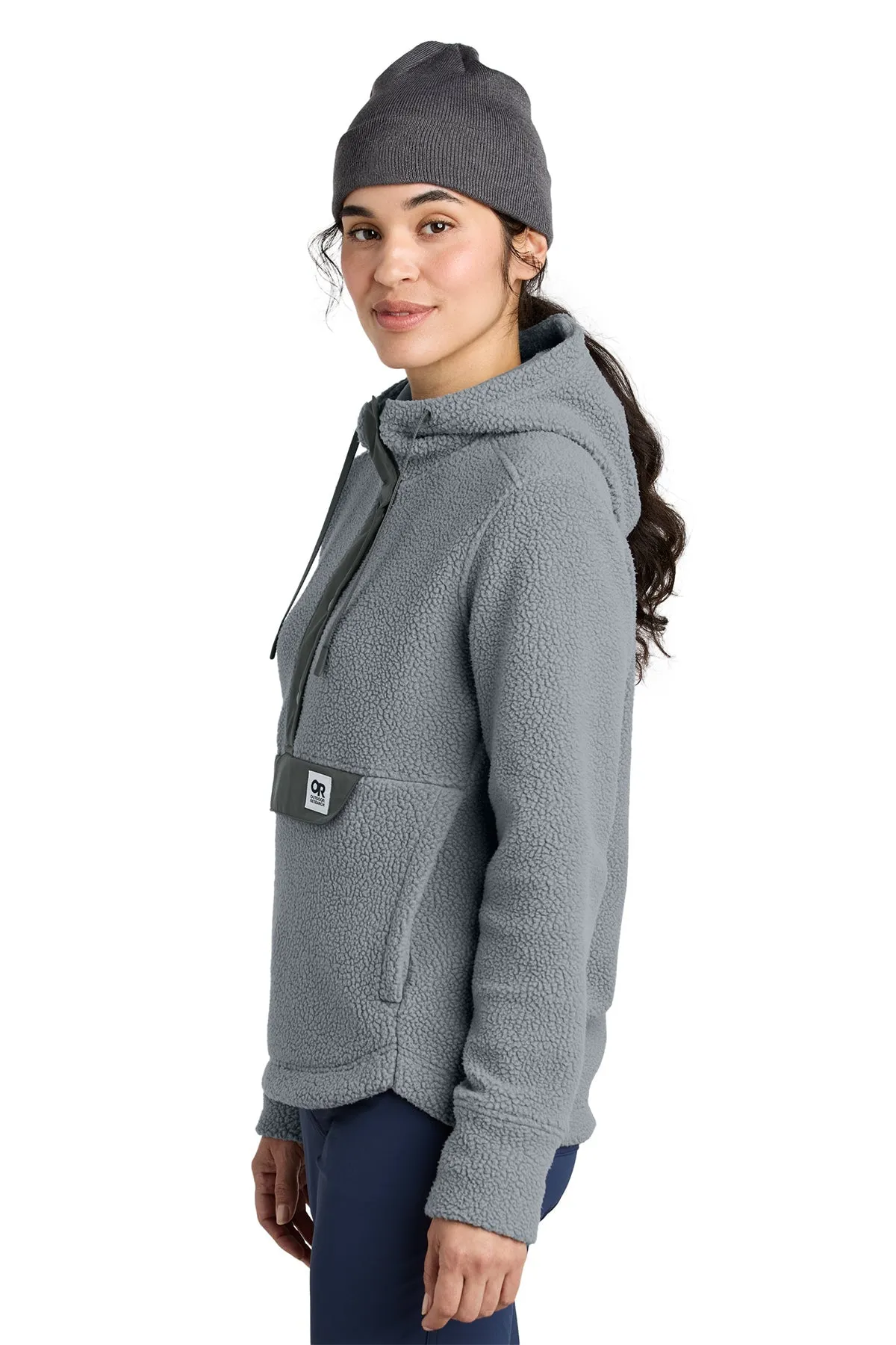 Outdoor Research Womens Packwood Fleece Pullover Custom Hoodies, Grey