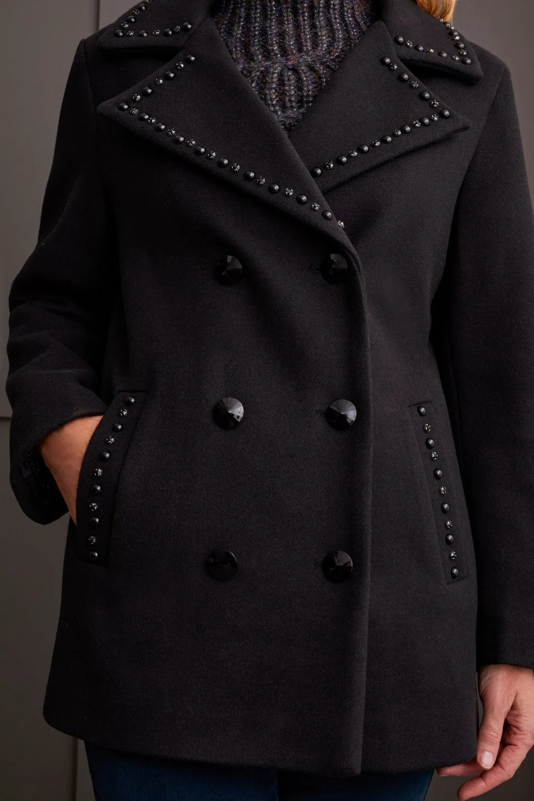 PEACOAT WITH STUDS