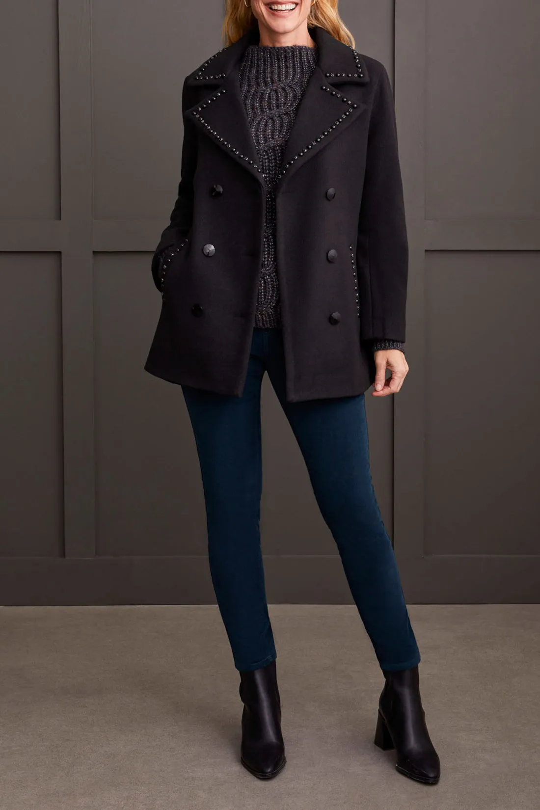 PEACOAT WITH STUDS