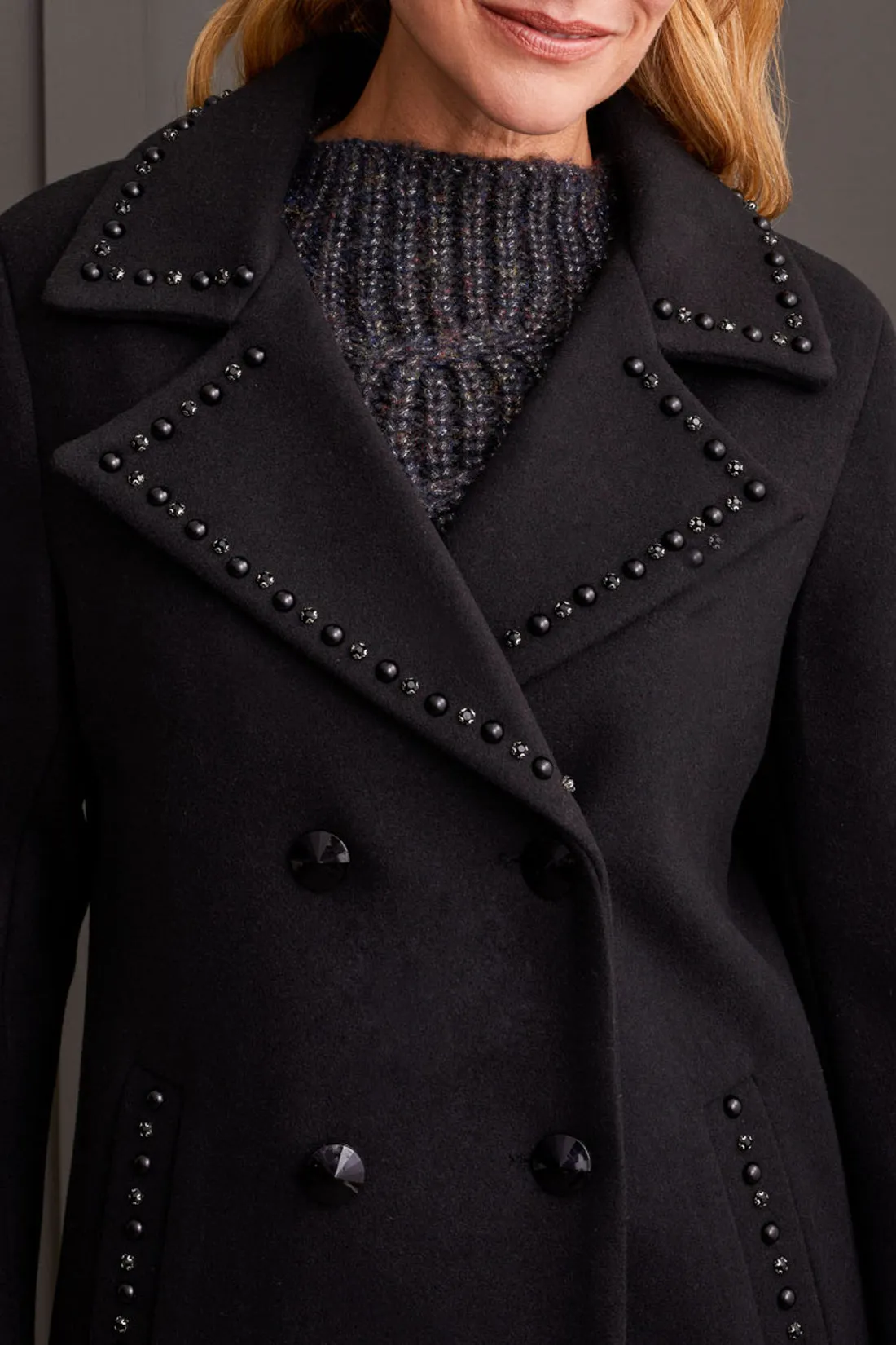 PEACOAT WITH STUDS