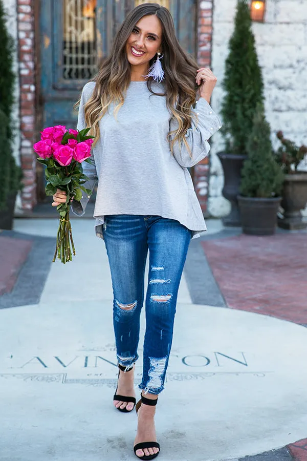 Pearls and Paris Shift Sweater