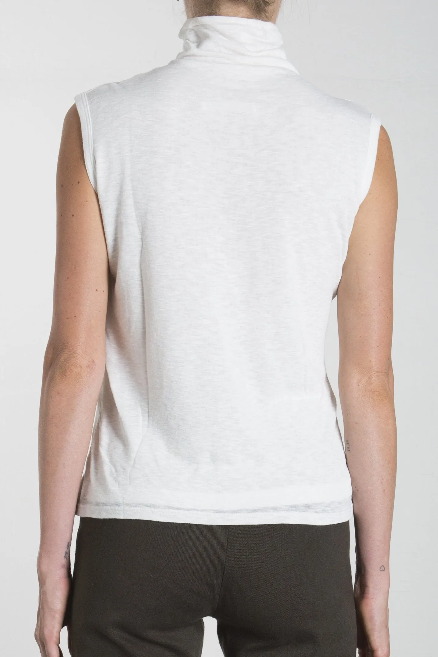 Plush Sleeveless Mock Turtleneck - Snow *Final Sale*