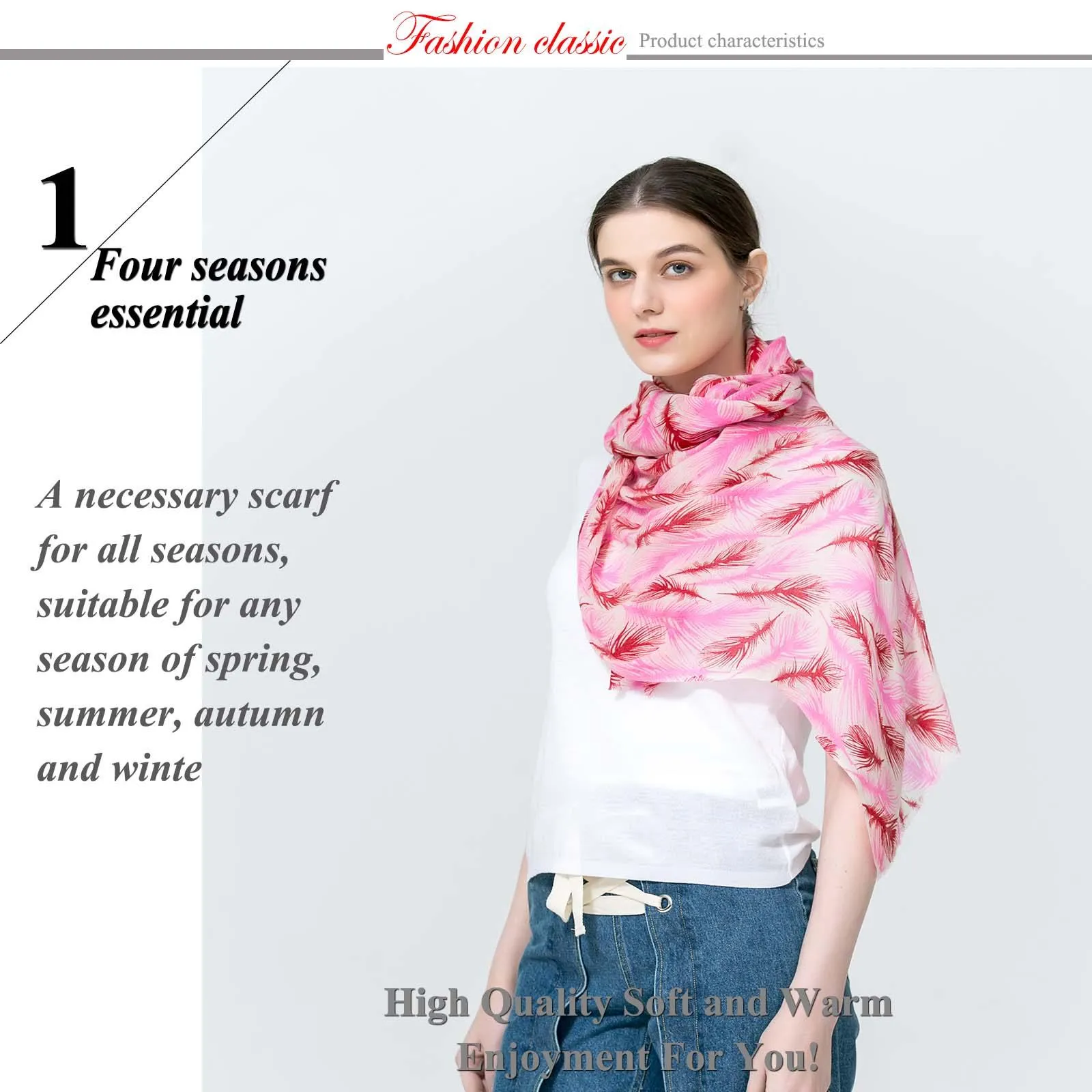 Posh Fleece All Season Cashmere Fashion Shawl SDM1120