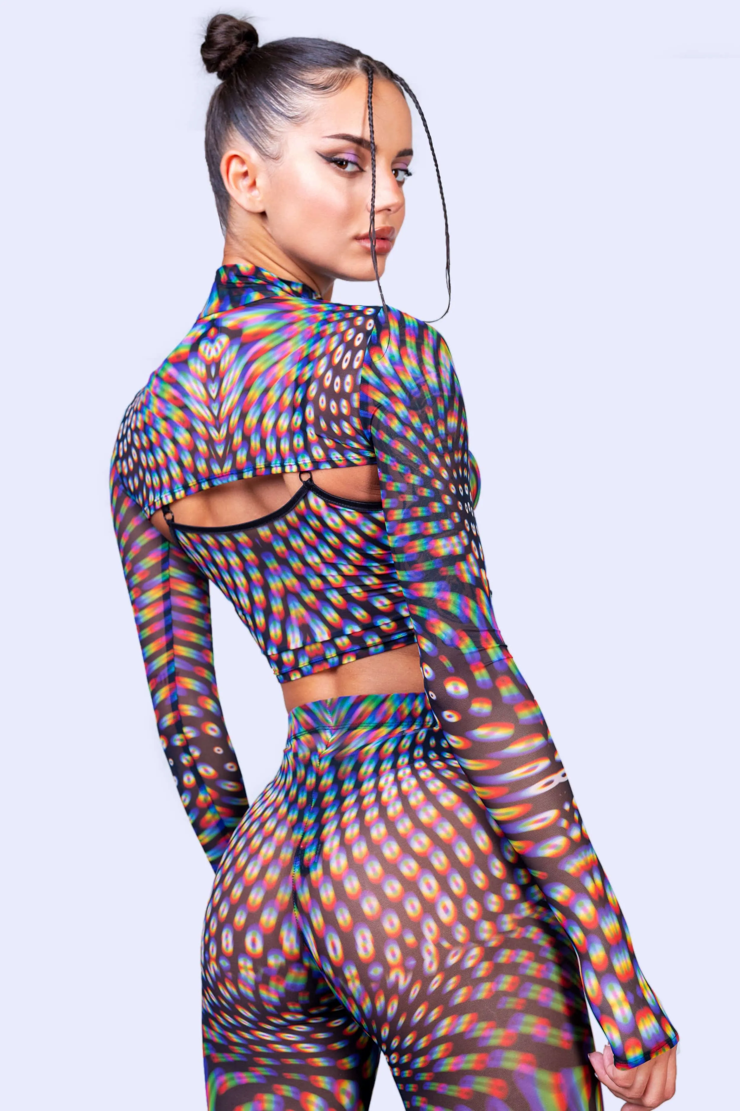 Pulsar Mesh 2 Piece Shrug Top