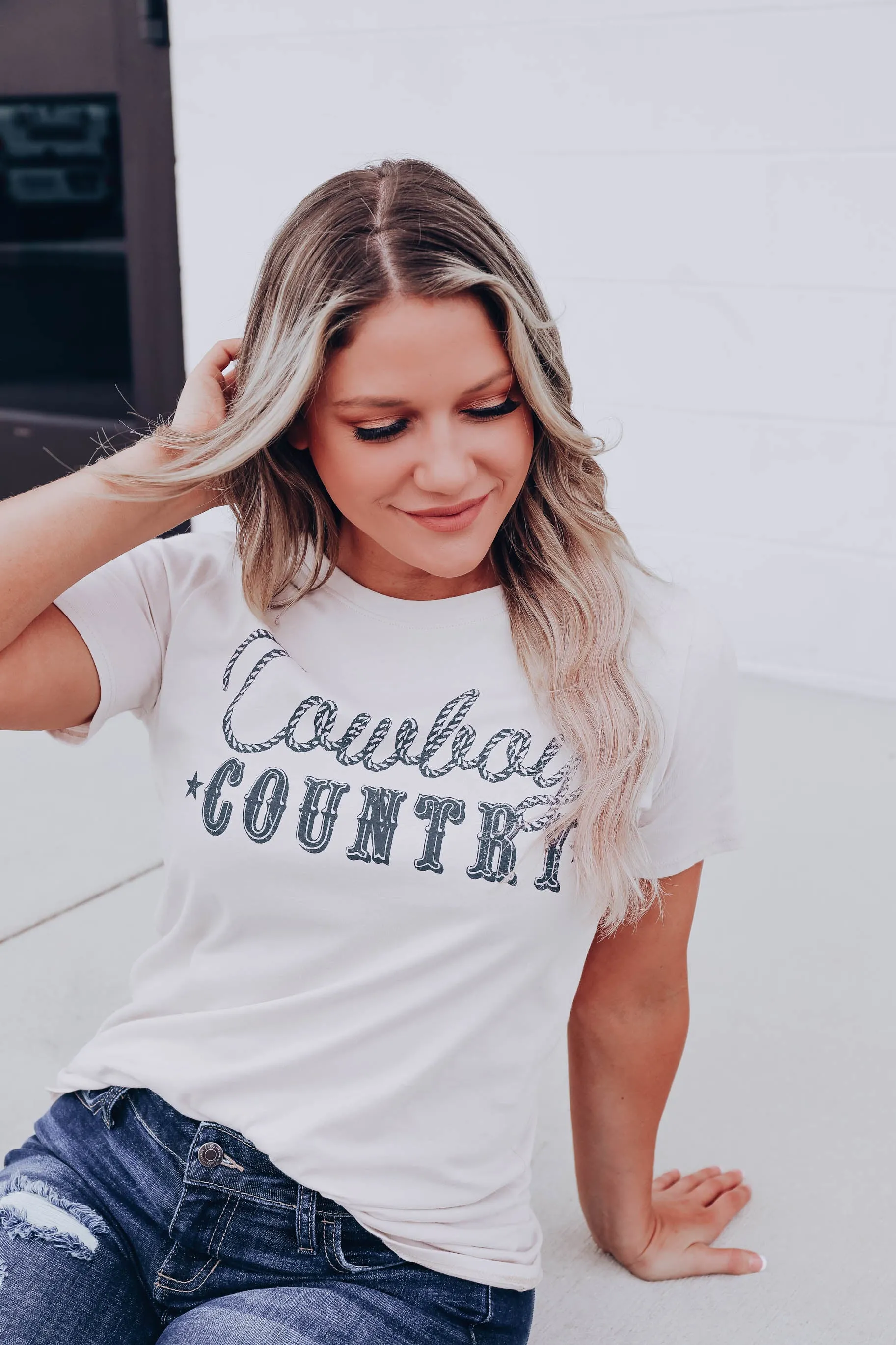 "Cowboy Country" Graphic Tee - Sand