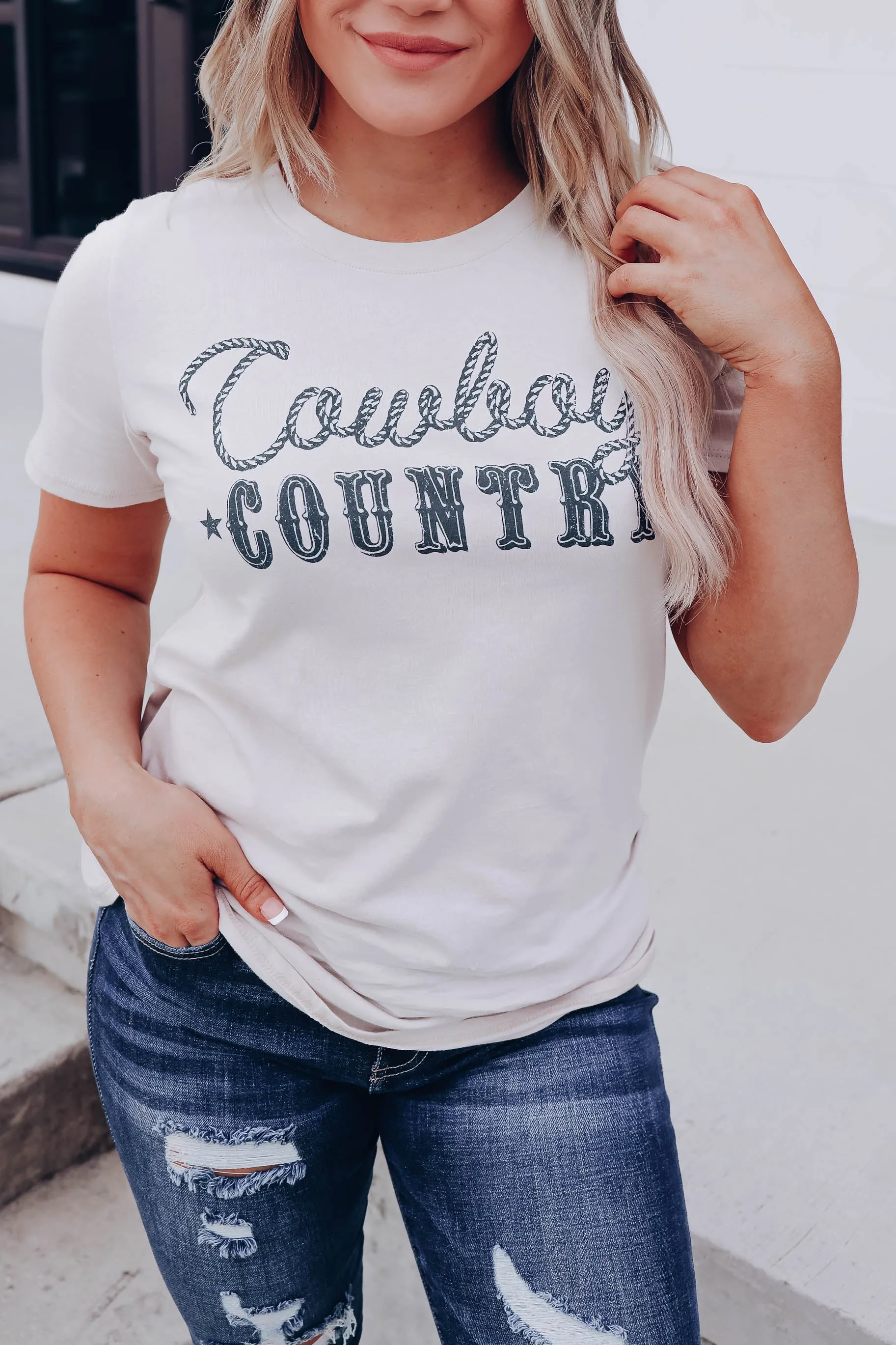 "Cowboy Country" Graphic Tee - Sand