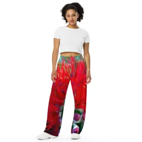 "Liko Lehua" Unisex Wide-leg Pants