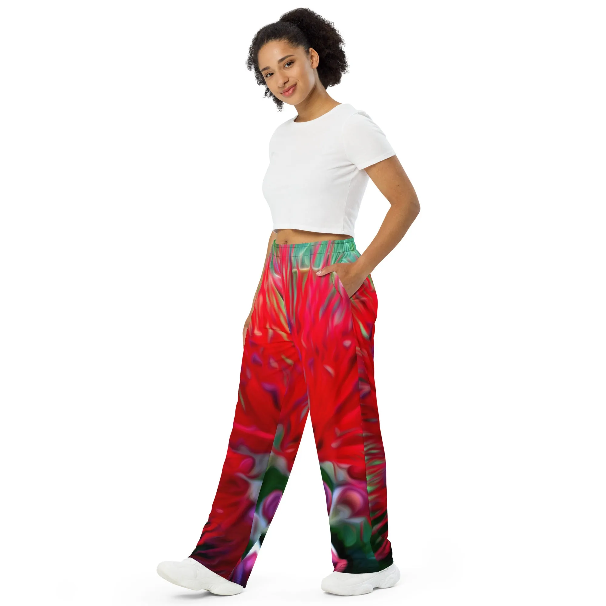 "Liko Lehua" Unisex Wide-leg Pants