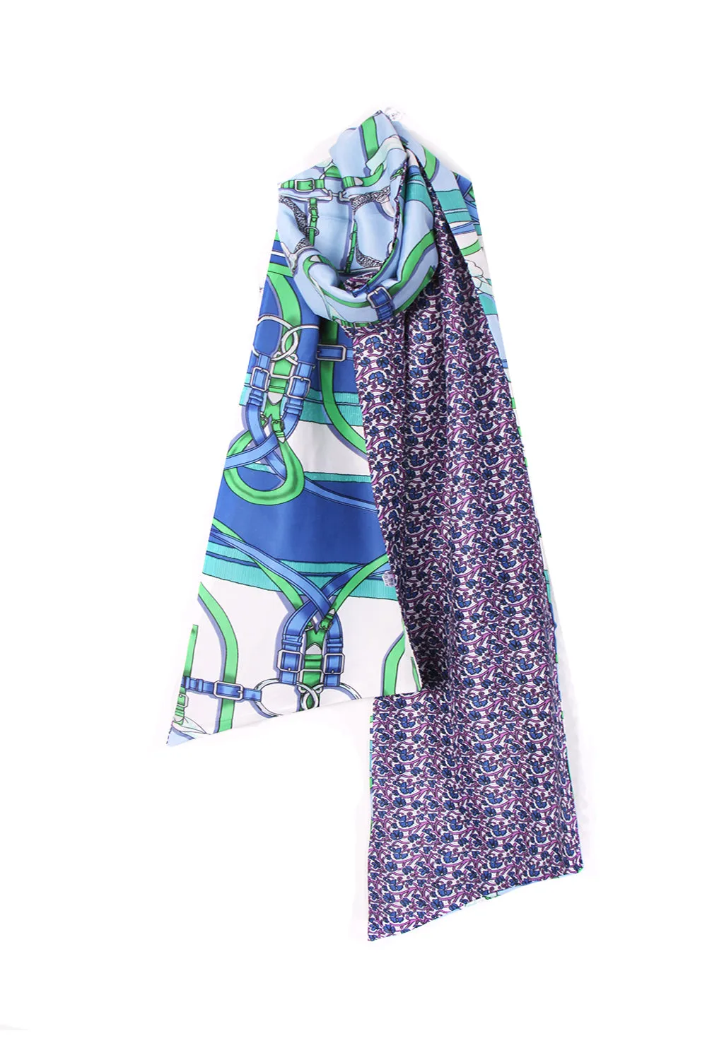 Reversible Silky Self Tie Neck & Head Scarf