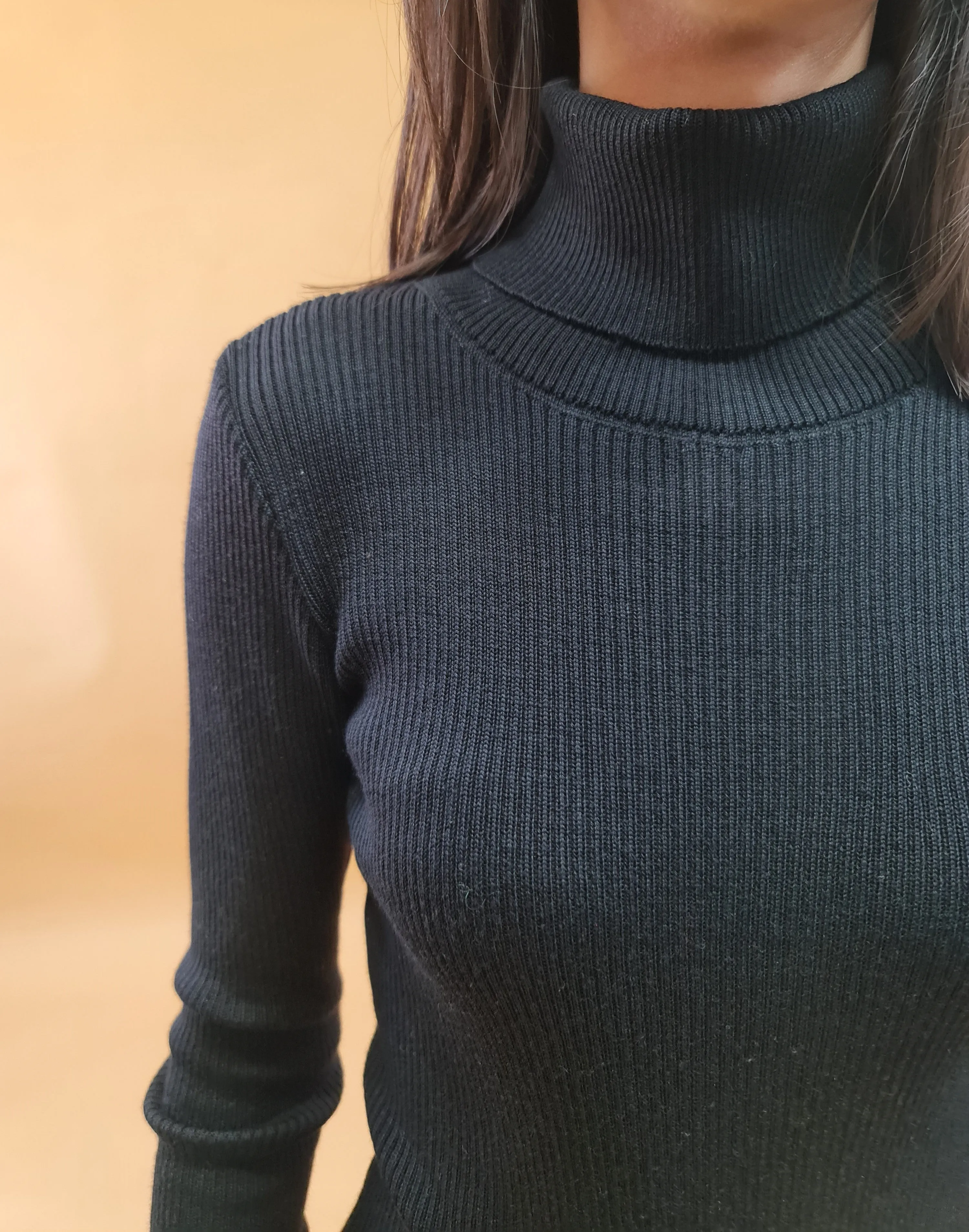 Silenzio Merino Ribbed Turtleneck Bodysuit