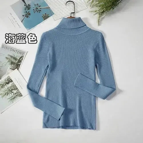 Simple Women Turtleneck Sweater