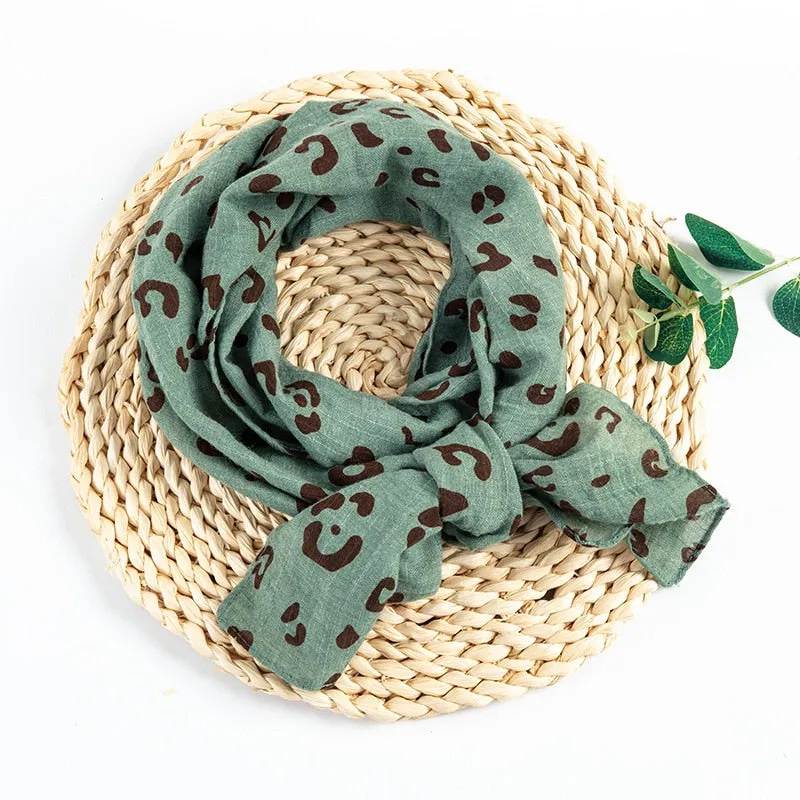 Spring Summer Baby Scarf Cotton Boys Girls Cute Flower Star Linen Scarf Kids Foulard Scarves Children's Shawl Bufandas