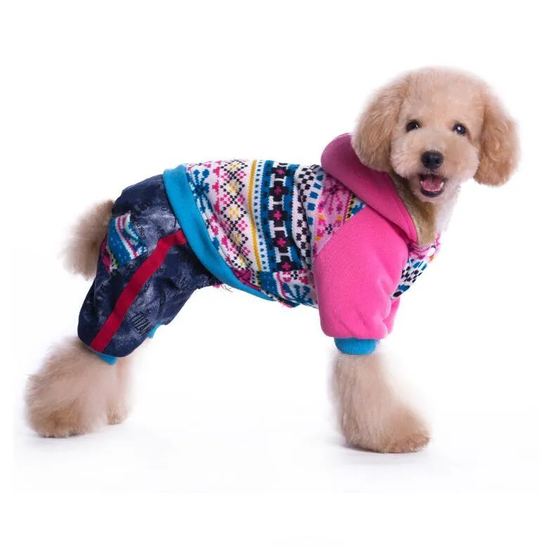 Stylish Pet Dog Warm Clothes Puppy Jumpsuit Hoodies Coat Vest