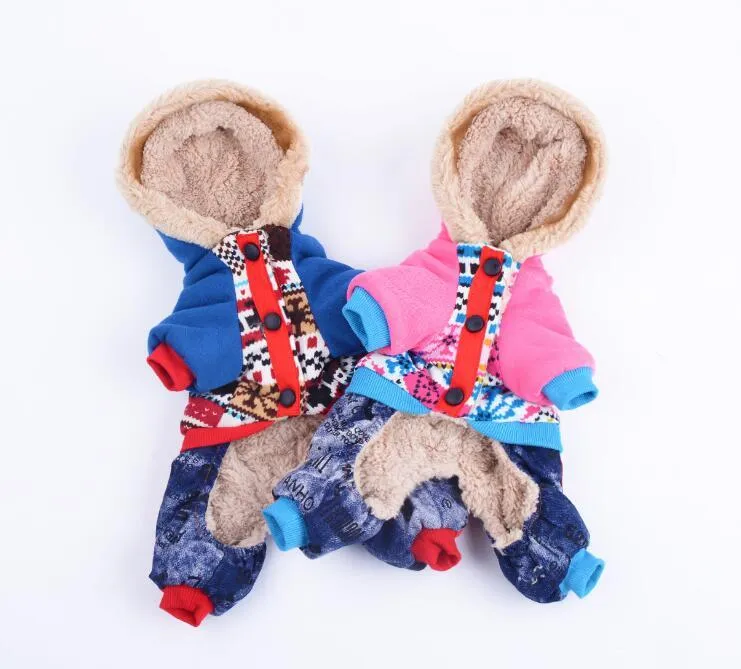 Stylish Pet Dog Warm Clothes Puppy Jumpsuit Hoodies Coat Vest