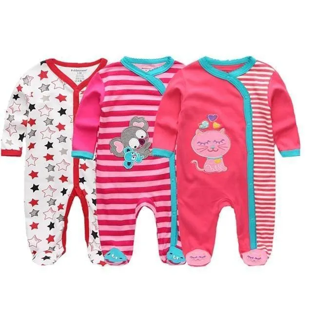 Summer Baby's Colorful Cotton Rompers