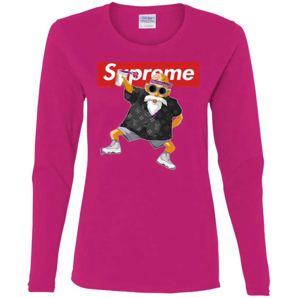 Supreme Kame Sennin Turtle Women Long Sleeve Shirt