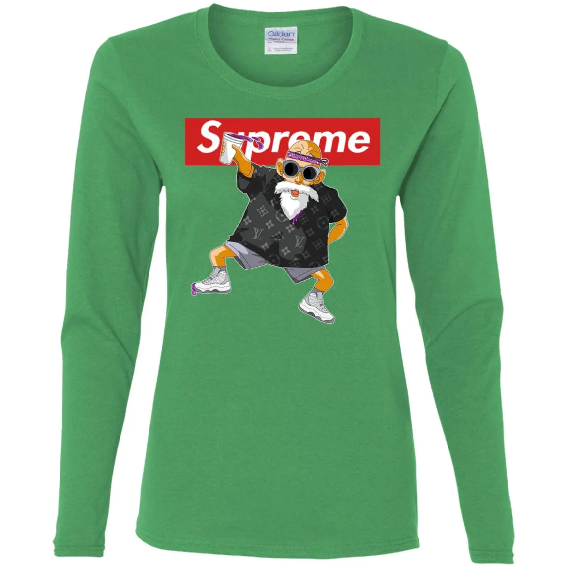 Supreme Kame Sennin Turtle Women Long Sleeve Shirt