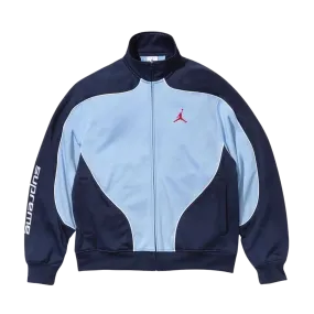 Supreme x Jordan Track Jacket 'Light Blue/Navy'