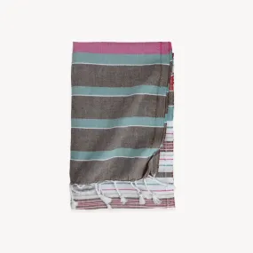 Turkish Towel : Patio Stripe in Pink