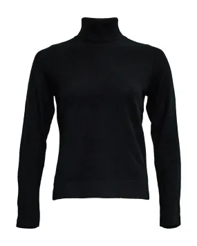 Turtleneck Organic Cashmere Sweater Black