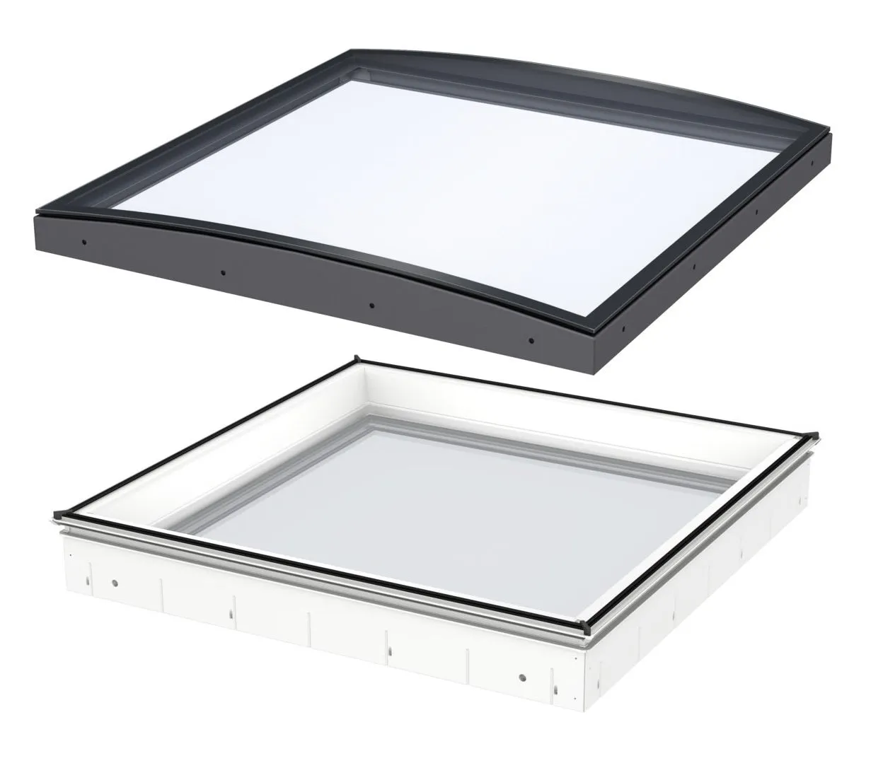 VELUX CFU 090060 1093 Fixed Curved Glass Package 90 x 60 cm (Including CFU Triple Glazed Base & ISU Curved Glass Top Cover)