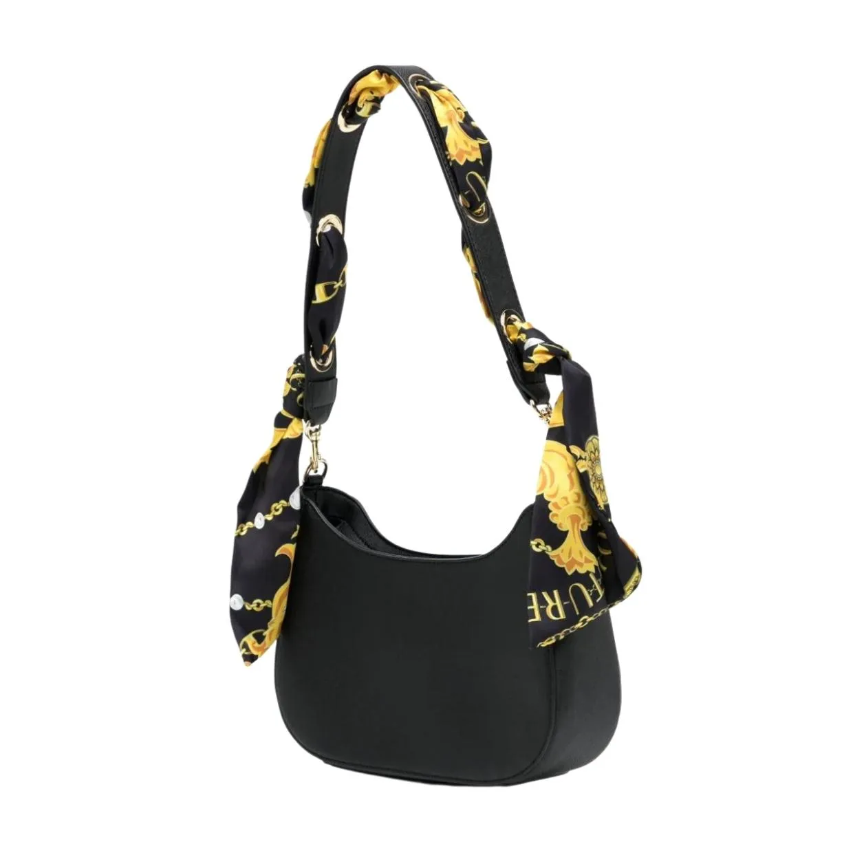 Versace Jeans Couture Baroque Scarf Black Shoulder Bag