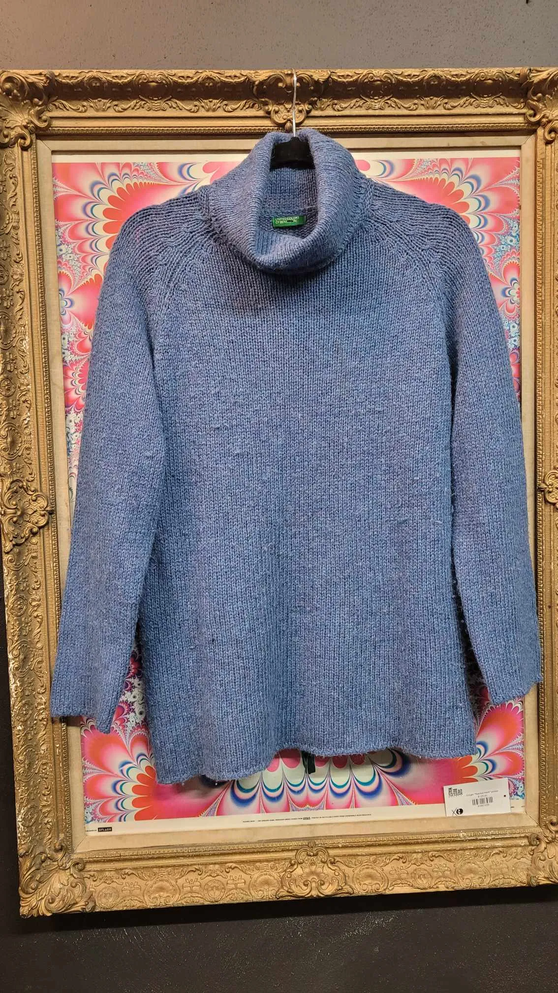 Vintage 80's Dusty Blue Wool Sweater