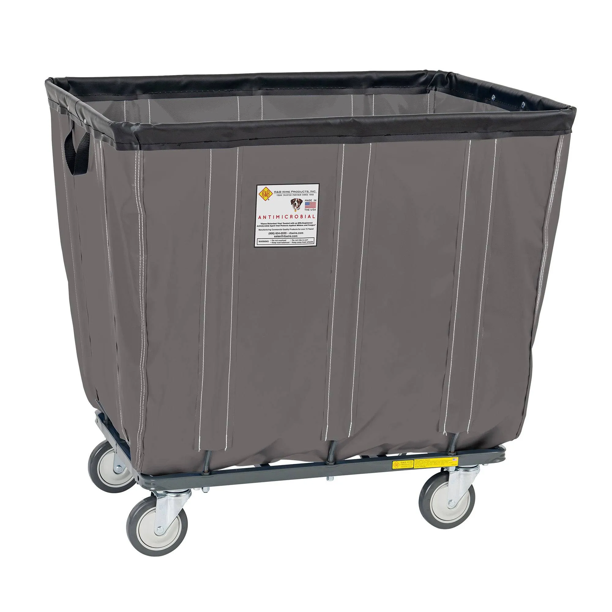 Vinyl Basket Truck with Antimicrobial Liner - 18 Bushel