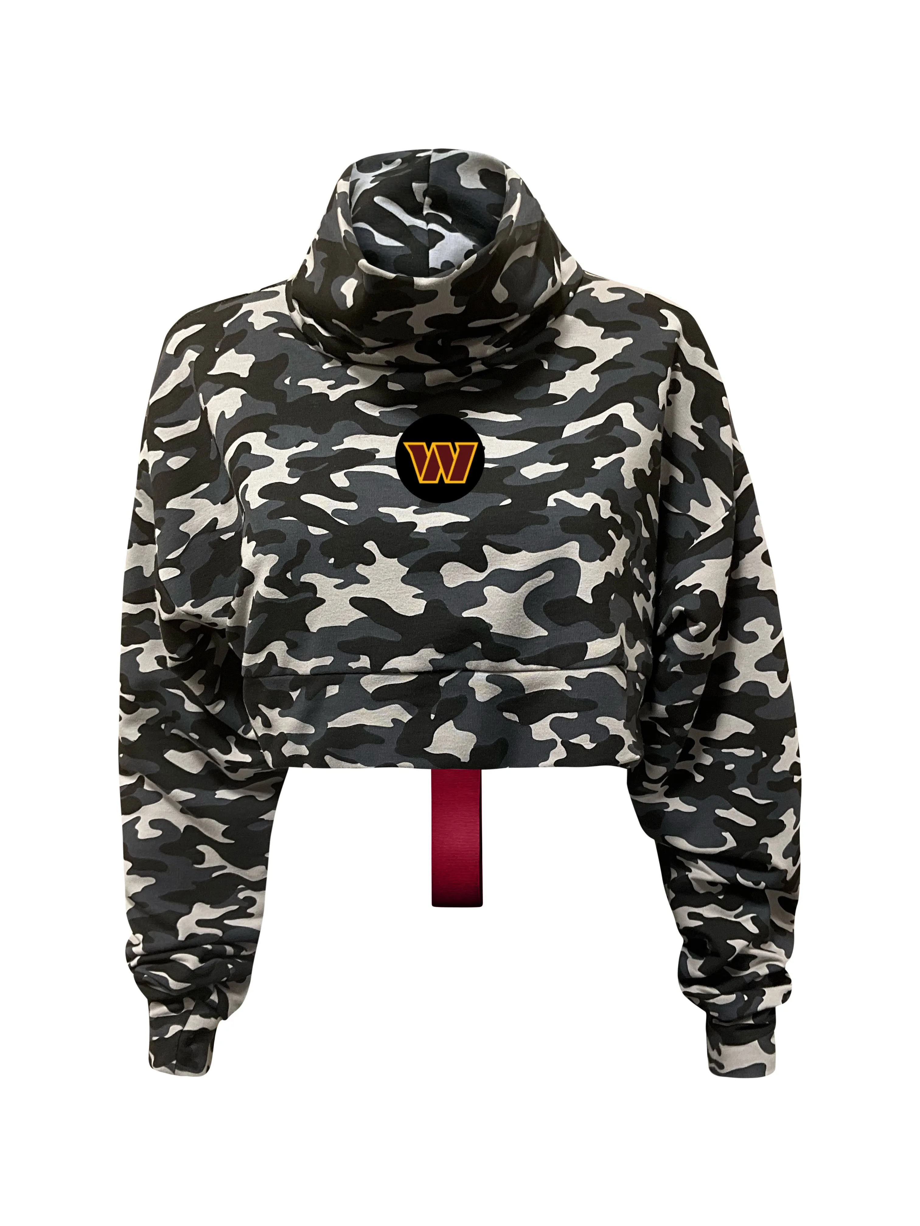 Washington Commanders Crop Camo Sweatshirt