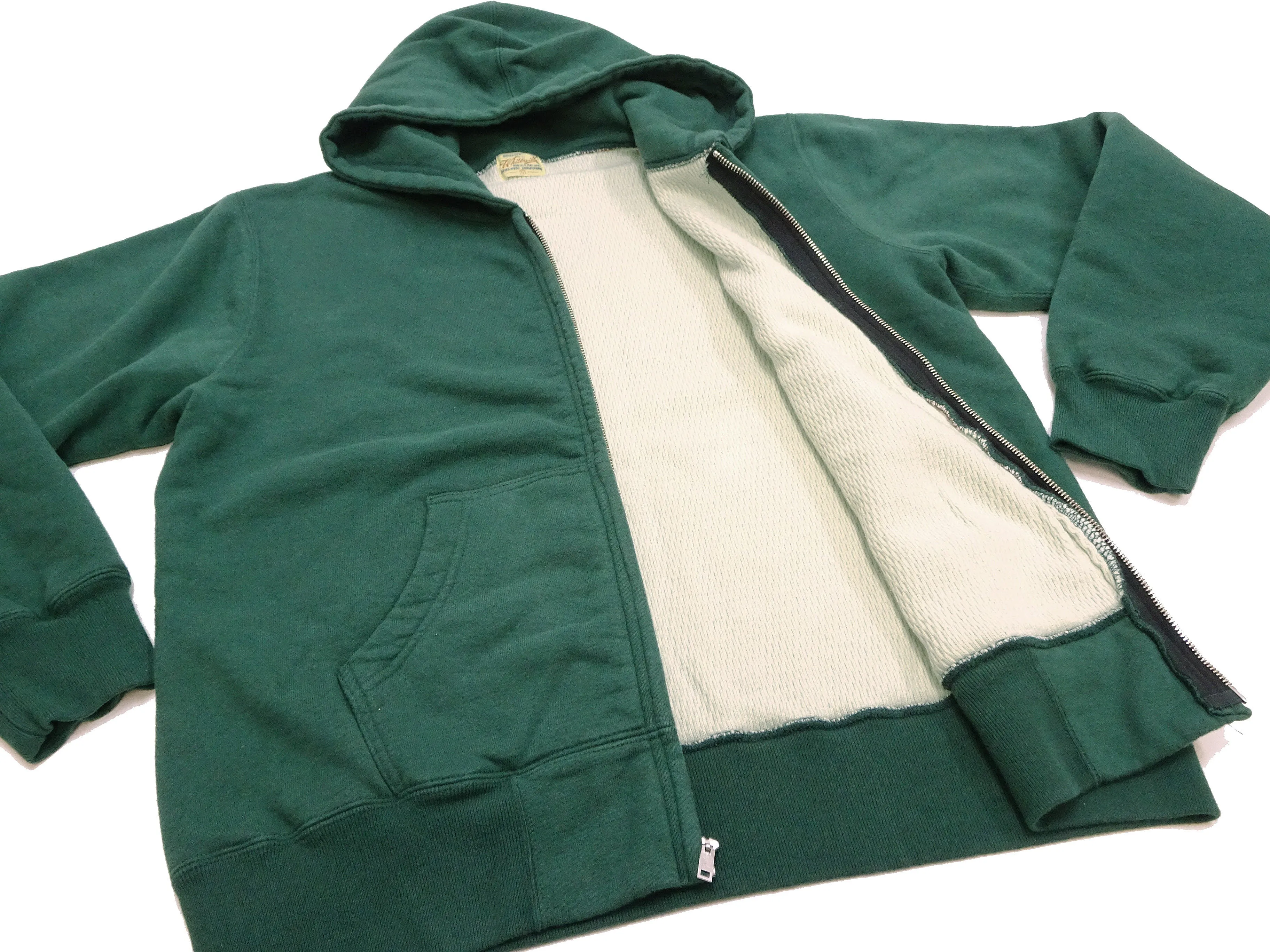 Whitesville Thermal Lined Hoodie Men's Heavy-Weight Plain Full Zip Hooded Sweatshirt WV69264 145 Green