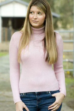 Women's Thin Knit Turtleneck Alpaca Sweater