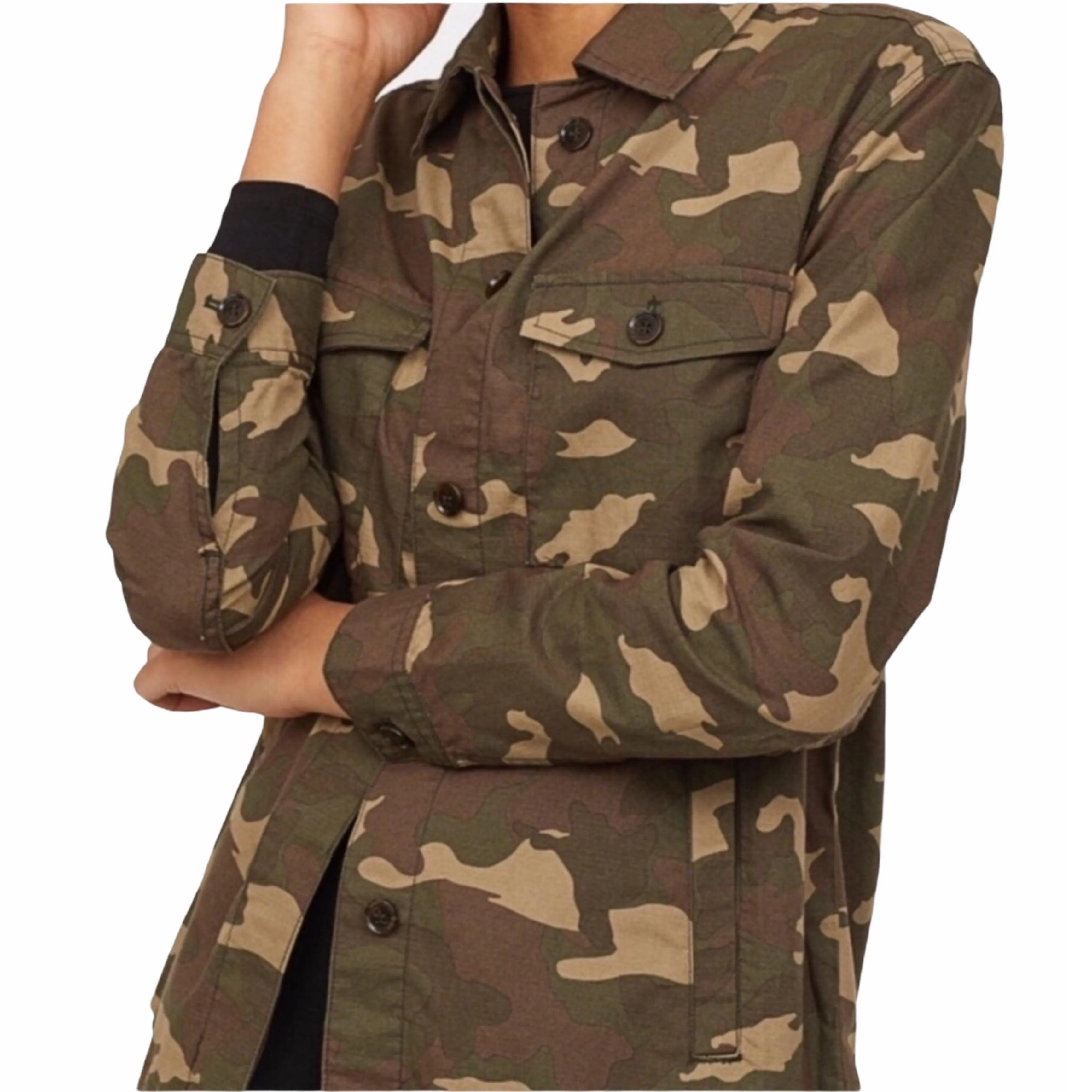 Women's Utility Shirt Jacket Military Green