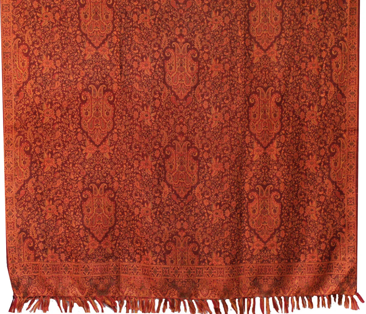 Wool Shawl Scarves Paisley Womens Indian Clothing (82 x 42 inches)