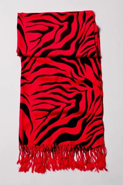 Zebra Print Pashmina